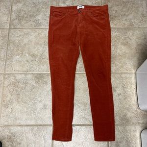 Paige Versugo Ultra Skinny Cords rust color